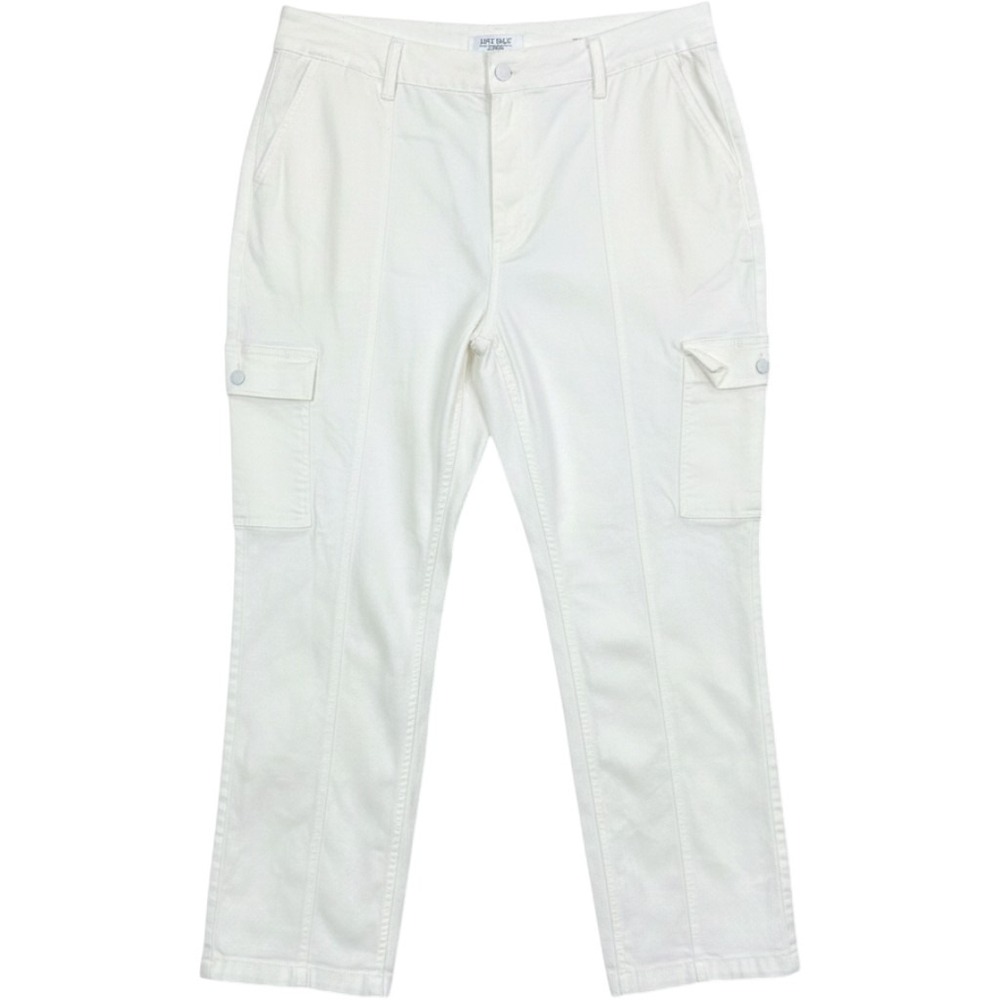 Judy Blue White High Waist Straight Leg 22W Cargo Jeans‎ WHT Plus Utility